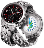 Tissot PRC 200 Asian Games Special Edition Black Dial Silver Steel Strap Watch For Men - T055.417.11.057.01 Authentic Buy Shop Now