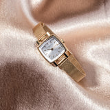 Tissot Lovely Square Silver Dial Gold Mesh Bracelet Watch For Women - T058.109.33.031.00 Authentic Buy Shop Now