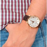 Tissot T Classic Tradition Silver Dial Brown Leather Strap Watch For Men - T063.610.36.038.00 Authentic Buy Shop Now