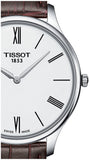 Tissot T Classic Tradition 5.5 Quartz White Dial Brown Leather Strap Watch For Men - T063.409.16.018.00 Authentic Buy Shop Now