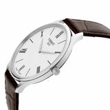 Tissot T Classic Tradition 5.5 Quartz White Dial Brown Leather Strap Watch For Men - T063.409.16.018.00 Authentic Buy Shop Now