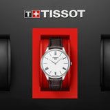 Tissot T Classic Tradition 5.5 Quartz White Dial Brown Leather Strap Watch For Men - T063.409.16.018.00 Authentic Buy Shop Now
