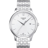 Tissot T Classic Tradition White Dial Silver Steel Strap Watch For Men - T063.610.11.037.00 Authentic Buy Shop Now