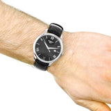 Tissot T Classic Tradition Quartz Black Dial Black Leather Strap Watch For Men - T063.610.16.058.00 Authentic Buy Shop Now