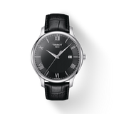Tissot T Classic Tradition Quartz Black Dial Black Leather Strap Watch For Men - T063.610.16.058.00 Authentic Buy Shop Now
