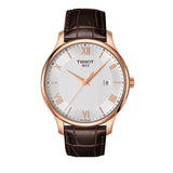 Tissot T Classic Tradition Silver Dial Brown Leather Strap Watch For Men - T063.610.36.038.00 Authentic Buy Shop Now