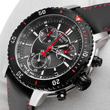 Tissot T Sport PRS 200 Chronograph Grey Dial Black Leather Strap Watch For Men - T067.417.26.051.00 Authentic Buy Shop Now