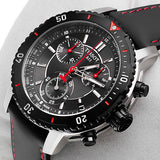 Tissot T Sport PRS 200 Chronograph Grey Dial Black Leather Strap Watch For Men - T067.417.26.051.00 Authentic Buy Shop Now