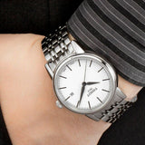 Tissot Carson Steel White Dial Silver Steel Strap Watch For Men - T085.410.11.011.00 Authentic Buy Shop Now