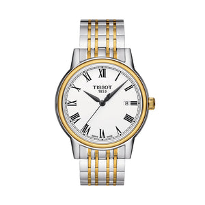 Tissot T Classic Carson Quartz White Dial Two Tone Steel Strap Watch for Men - T085.410.22.013.00 Authentic Buy Shop Now