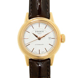 Tissot Carson Automatic White Dial Brown Leather Strap Watch For Women - T085.207.36.011.00 Authentic Buy Shop Now