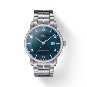 Tissot Luxury Powermatic 80 Blue Dial Silver Steel Strap Watch For Men - T086.407.11.047.00 Authentic Buy Shop Now