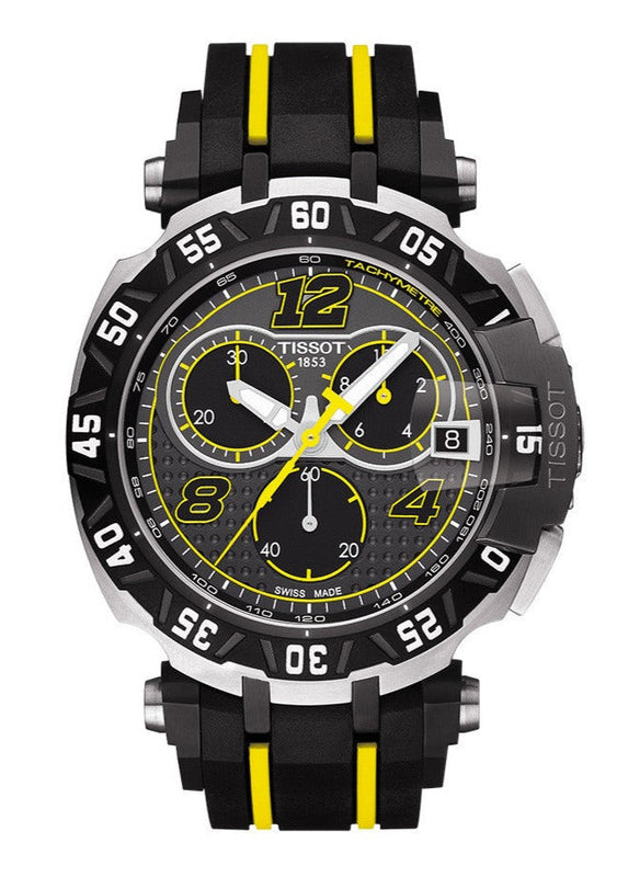 Tissot T Race Thomas Luthi Chronograph Grey Dial Black Rubber Strap Watch For Men - T092.417.27.067.00 Authentic Buy Shop Now