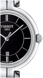 Tissot T Lady Flamingo Black Dial Black Leather Strap Watch For Women - T094.210.16.051.00 Authentic Buy Shop Now