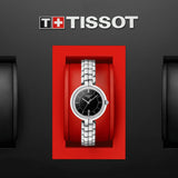Tissot T Trend Flamingo Black Dial Silver Steel Strap Watch For Women - T094.210.11.051.00 Authentic Buy Shop Now
