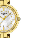 Tissot Flamingo Mother of Pearl White Dial Two Tone Steel Strap Watch For Women - T094.210.22.111.01 Authentic Buy Shop Now