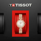 Tissot T Lady Flamingo Mother of Pearl Dial Rose Gold Steel Strap Watch For Women - T094.210.33.116.02 Authentic Buy Shop Now