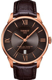Tissot Chemin des Tourelles Powermatic 80 Brown Dial Brown Leather Strap Watch for Men - T099.407.36.448.00 Authentic Buy Shop Now