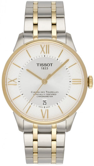 Tissot Chemin Des Tourelles Powermatic 80 Cosc Silver Dial Two Tone Steel Strap Watch For Men - T099.408.22.038.00 Authentic Buy Shop Now