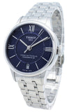 Tissot Chemin Des Tourelles Powermatic 80 Lady Blue Dial Silver Steel Strap Watch For Women - T099.207.11.048.00 Authentic Buy Shop Now