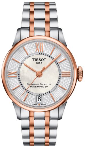 Tissot Chemin des Tourelles Powermatic 80 Silver Dial Two Tone Steel Strap Watch for Men - T099.407.22.038.02 Authentic Buy Shop Now