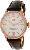 Tissot Chemin Des Tourelles Powermatic 80 Lady Silver Dial Brown Leather Strap Watch For Women - T099.207.36.037.00 Authentic Buy Shop Now