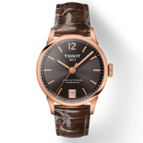 Tissot Chemin Des Tourelles Powermatic 80 Lady Brown Dial Brown Leather Strap Watch For Women - T099.207.36.447.00 Authentic Buy Shop Now