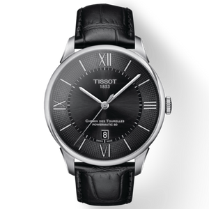 Tissot Chemin Des Tourelles Powermatic 80 Black Dial Black Leather Strap Watch For Men - T099.407.16.058.00 Authentic Buy Shop Now