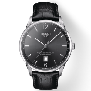 Tissot Chemin Des Tourelles Powermatic 80 Black Dial Black Leather Strap Watch For Men - T099.407.16.447.00 Authentic Buy Shop Now