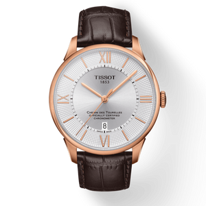 Tissot Chemin Des Tourelles Powermatic 80 Cosc Silver Dial Brown Leather Strap Watch For Men - T099.408.36.038.00 Authentic Buy Shop Now
