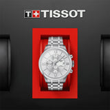 Tissot Chemin des Tourelles Automatic Chronograph White Dial Silver Steel Strap Watch for Men - T099.427.11.038.00 Authentic Buy Shop Now