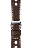 Tissot PRS 516 Chronograph Blue Dial Brown Leather Strap Watch For Men - T100.417.16.041.00 Authentic Buy Shop Now