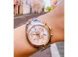 Tissot PR 100 Sport Chic Chronograph Mother of Pearl Dial Two Tone Steel Strap Watch for Women - T101.917.22.151.00 Authentic Buy Shop Now