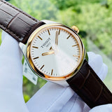 Tissot T Classic PR 100 Quartz White Dial Brown Leather Strap Watch for Men - T101.410.26.031.00 Authentic Buy Shop Now