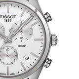 Tissot T Classic PR 100 Chronograph Silver Dial Silver Steel Strap Watch For Men - T101.417.11.031.00 Authentic Buy Shop Now