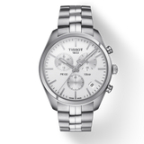 Tissot T Classic PR 100 Chronograph Silver Dial Silver Steel Strap Watch For Men - T101.417.11.031.00 Authentic Buy Shop Now