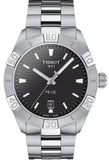 Tissot PR 100 Sport Quartz Black Dial Silver Steel Strap Watch For Men - T101.610.11.051.00 Authentic Buy Shop Now