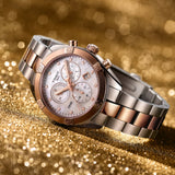 Tissot PR 100 Sport Chic Chronograph Diamonds Mother of Pearl Dial Two Tone Steel Strap Watch for Women - T101.917.22.116.00 Authentic Buy Shop Now