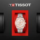 Tissot PR 100 Sport Chic Chronograph Mother of Pearl Dial Two Tone Steel Strap Watch for Women - T101.917.22.151.00 Authentic Buy Shop Now