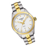 Tissot T Classic PR 100 Sport Chic White Dial Two Tone Steel Strap Watch For Women - T101.210.22.031.00 Authentic Buy Shop Now