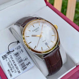 Tissot T Classic PR 100 Quartz White Dial Brown Leather Strap Watch for Men - T101.410.26.031.00 Authentic Buy Shop Now