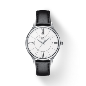 Tissot Bella Ora Round White Dial Black Leather Strap Watch For Women - T103.210.16.018.00 Authentic Buy Shop Now