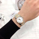 Tissot Ballade Powermatic 80 Mother of Pearl Silver Dial Two Tone Steel Strap Watch For Women - T108.208.22.117.00 Authentic Buy Shop Now