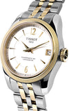 Tissot Ballade Powermatic 80 Mother of Pearl Silver Dial Two Tone Steel Strap Watch For Women - T108.208.22.117.00 Authentic Buy Shop Now