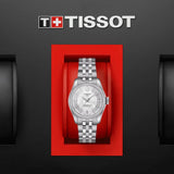 Tissot Ballade Powermatic 80 Automatic Mother of Pearl Dial Silver Steel Strap Watch For Women - T108.208.11.117.00 Authentic Buy Shop Now