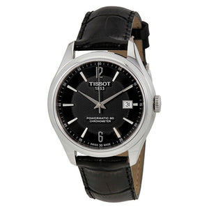 Tissot Ballade Powermatic 80 Cosc Black Dial Black Leather Strap Watch For Men - T108.408.16.057.00 Authentic Buy Shop Now