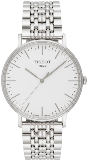 Tissot T Classic Everytime Large White Dial Silver Steel Strap Watch for Men - T109.610.11.031.00 Authentic Buy Shop Now