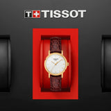 Tissot Everytime Desire Small White Dial Maroon Leather Strap Watch For Women - T109.210.36.031.00 Authentic Buy Shop Now
