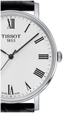 Tissot Everytime Medium White Dial Black Leather Strap Watch For Men - T109.410.16.033.01 Authentic Buy Shop Now