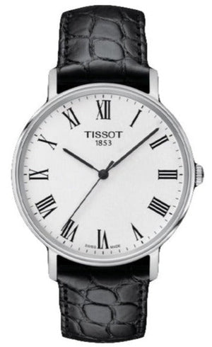Tissot Everytime Medium White Dial Black Leather Strap Watch For Men - T109.410.16.033.01 Authentic Buy Shop Now